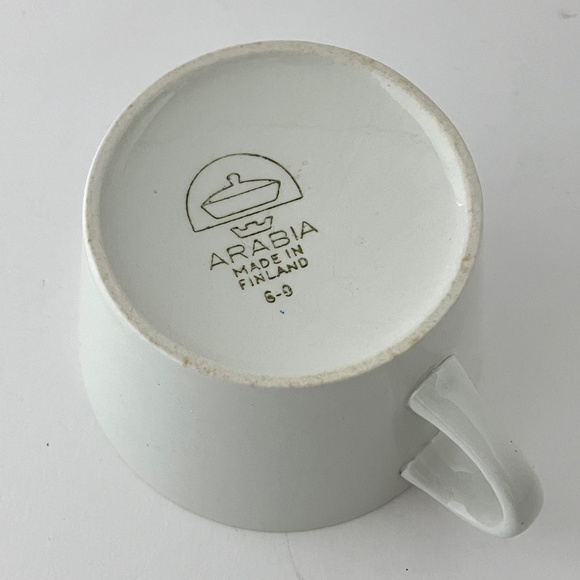 Arabia Made In Finland Tea / Coffee Cup White Color Excellent Condition - Picture 7 of 12